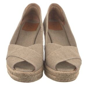Tory Burch Peep Toe Wedges—Size 8